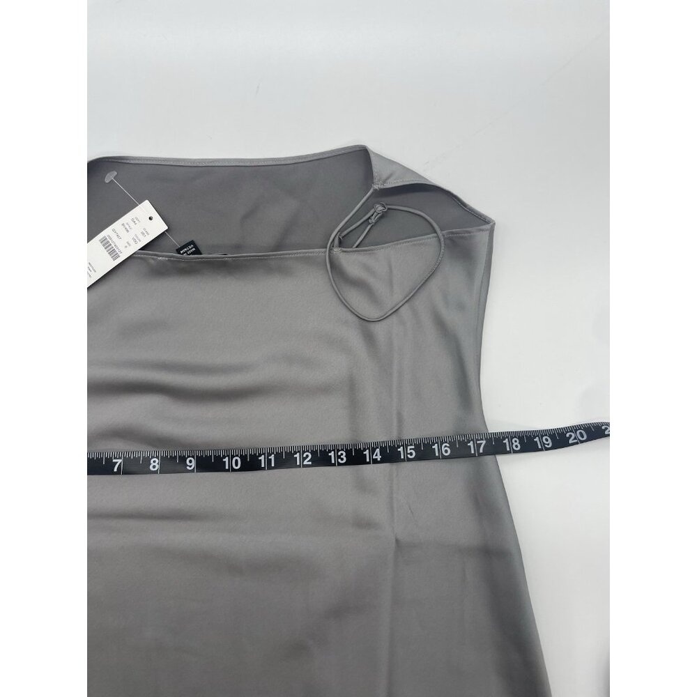 J. Crew Gwyneth slip dress silver Sz 6 gray Party Cocktail Wedding Slimming - Picture 8 of 8